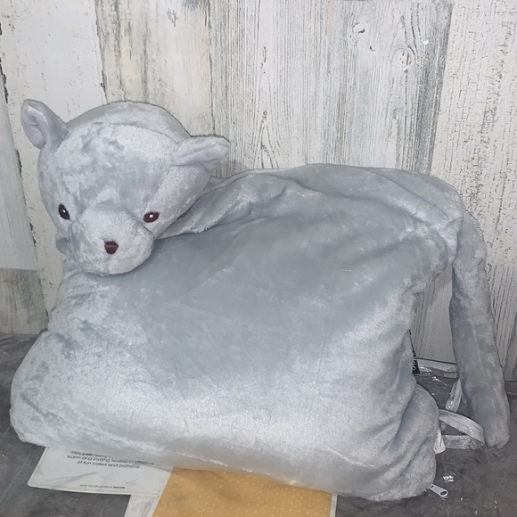 *0322 Soft & Cozy Kitten Pillow with Throw - Picture 6 of 10